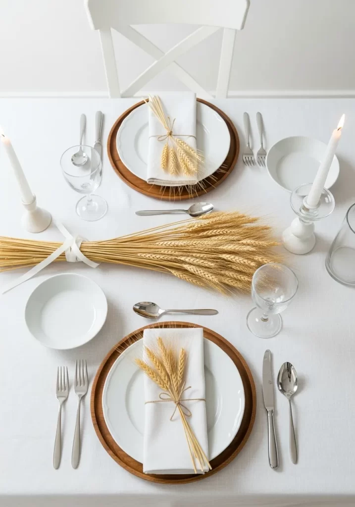 Modern Wheat Sheaf Tablescape