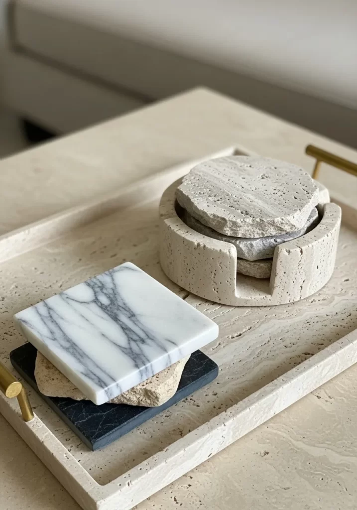 The Earthy Stone Coaster Set