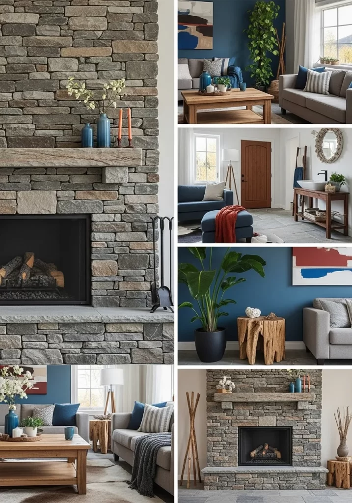 Reclaimed Stone & Natural Wood Elements