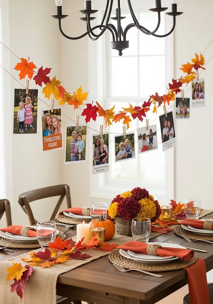 Cozy Photo Garland & Autumn Blooms