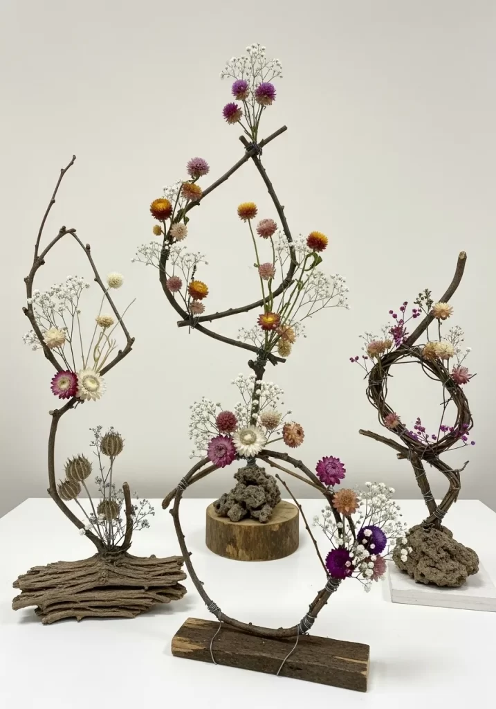 Sculptural Dried Floral Arrangements