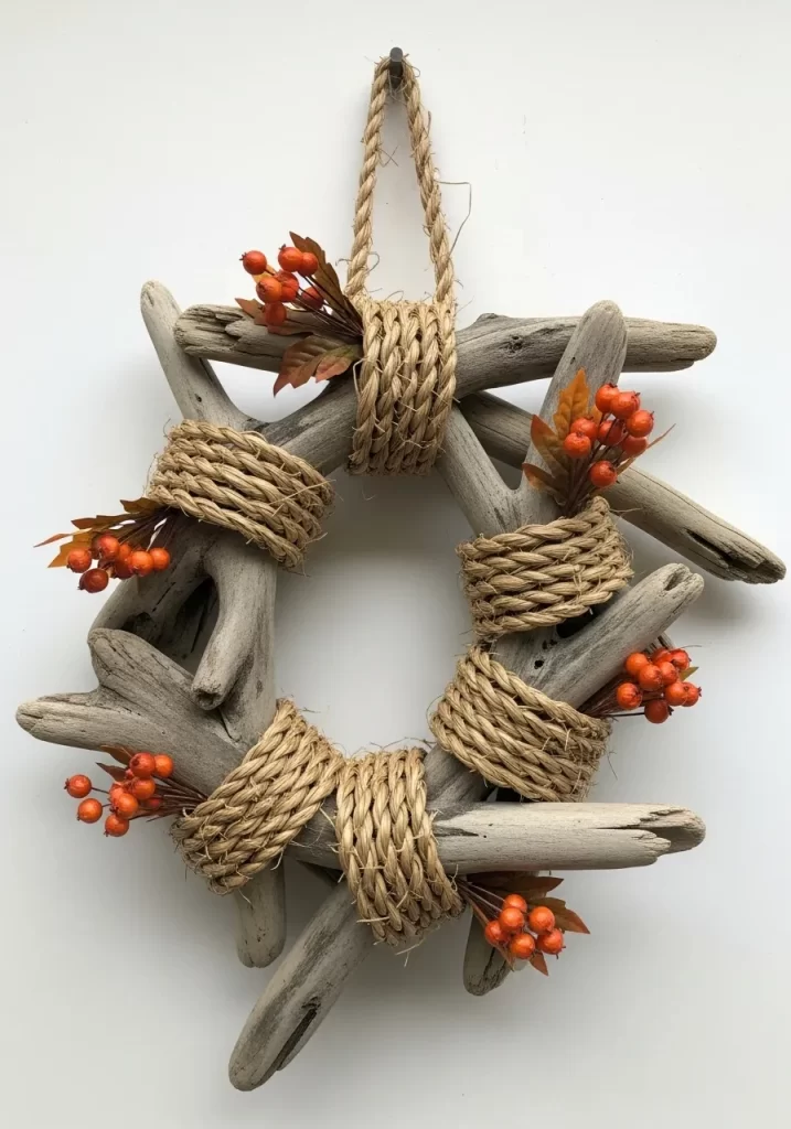 Driftwood and Berry Starburst Wreath