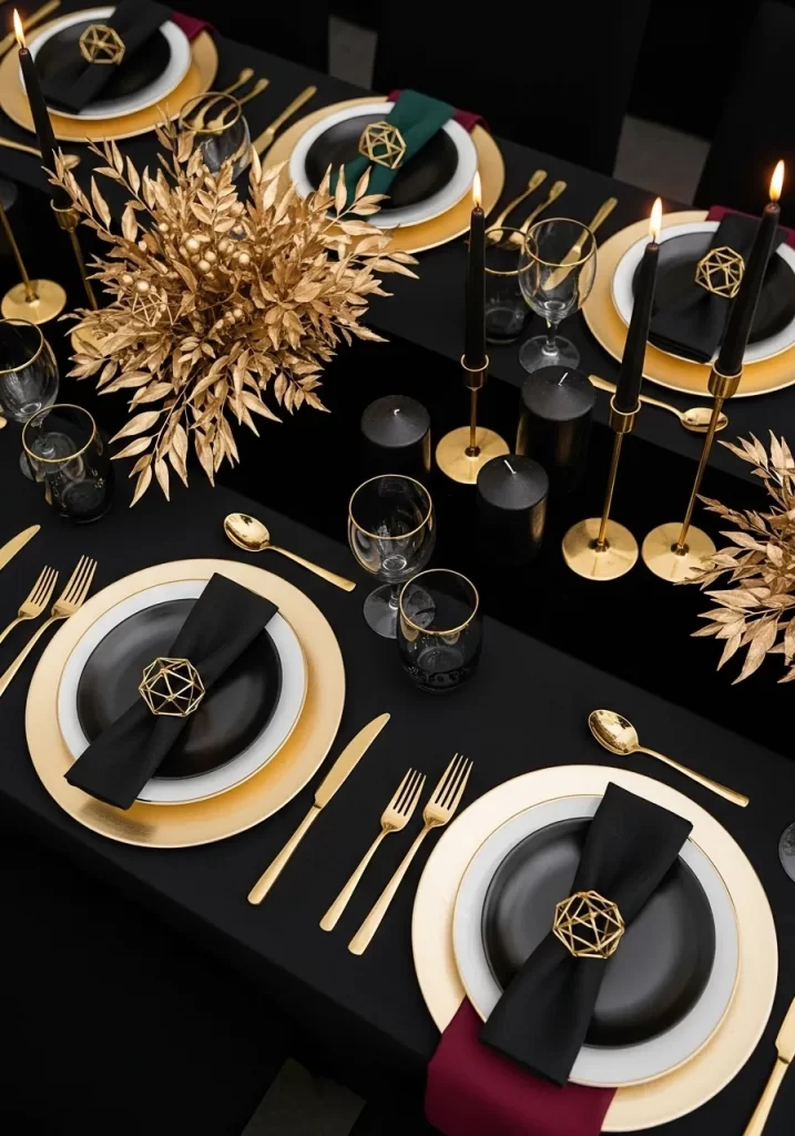 Golden Geo Place Setting