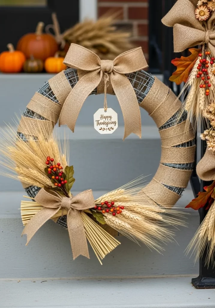 Welcoming Harvest Wheat Wreath