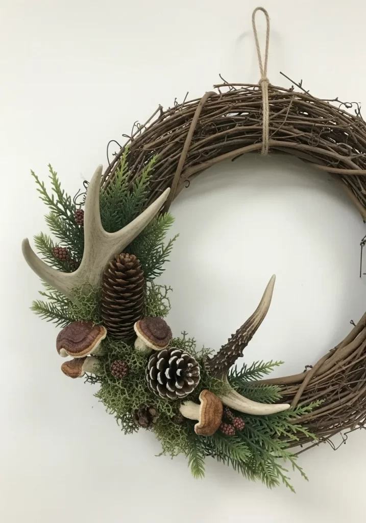 Rustic Woodland Antler Wreath