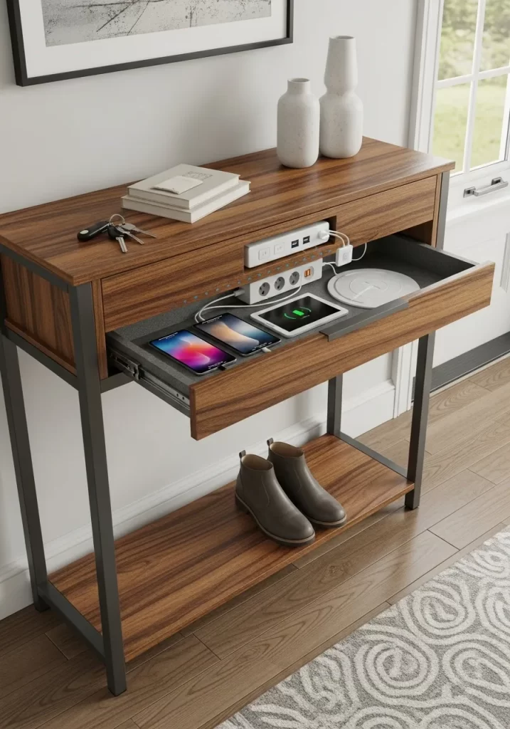 The Tech-Smart Entryway Console
