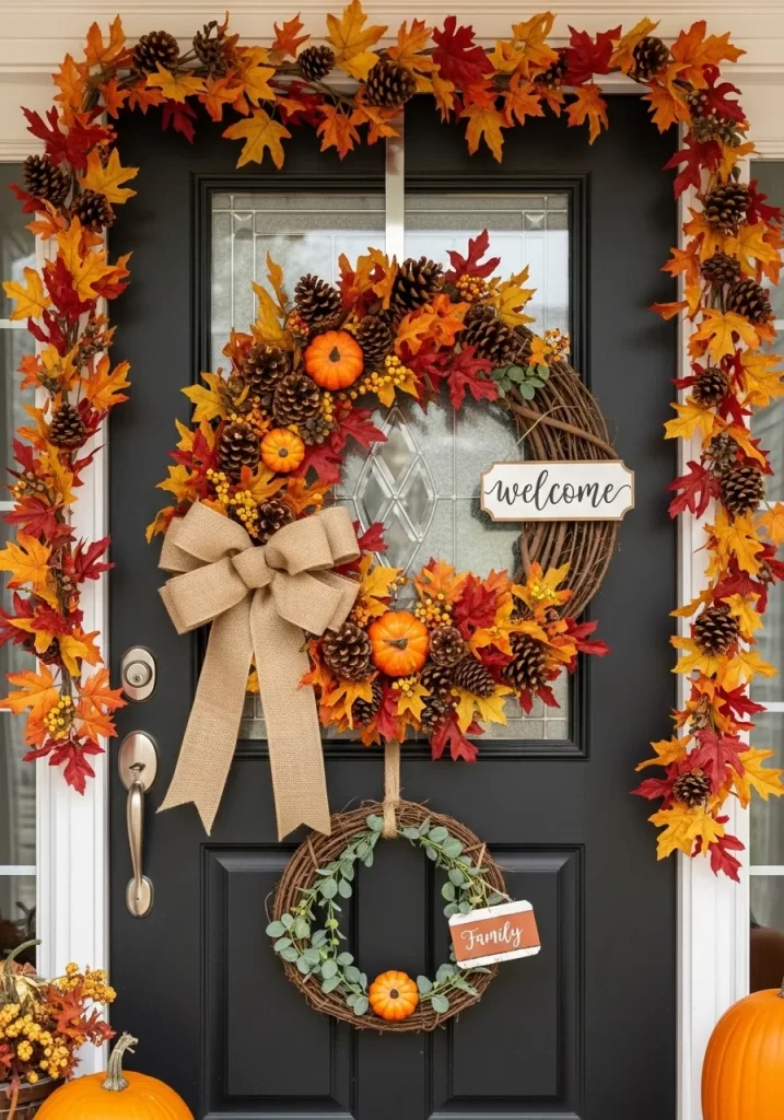 Layered Autumn Door Decor
