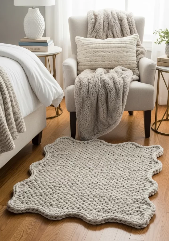 The Cozy Wave Crochet Rug