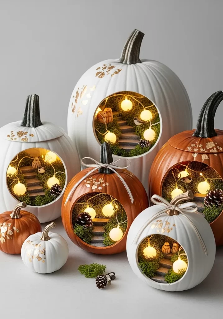 Whimsical Pumpkin Dioramas
