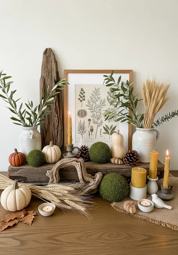Natural Harvest Mantel Display