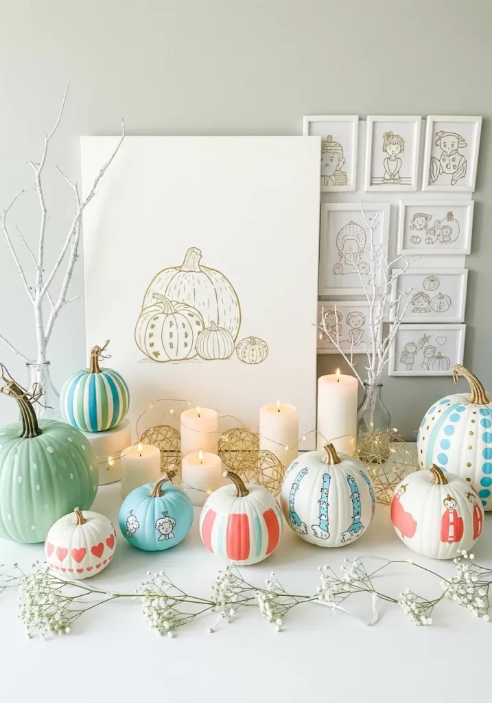 Whimsical Painted Pumpkin Parade