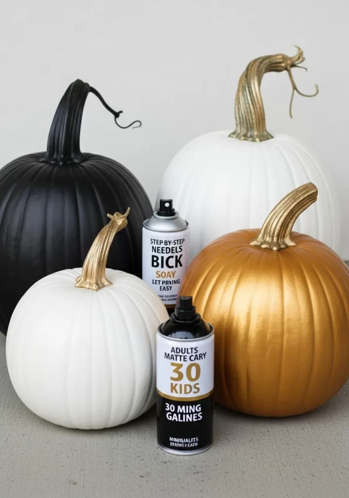 Chic Painted Pumpkins