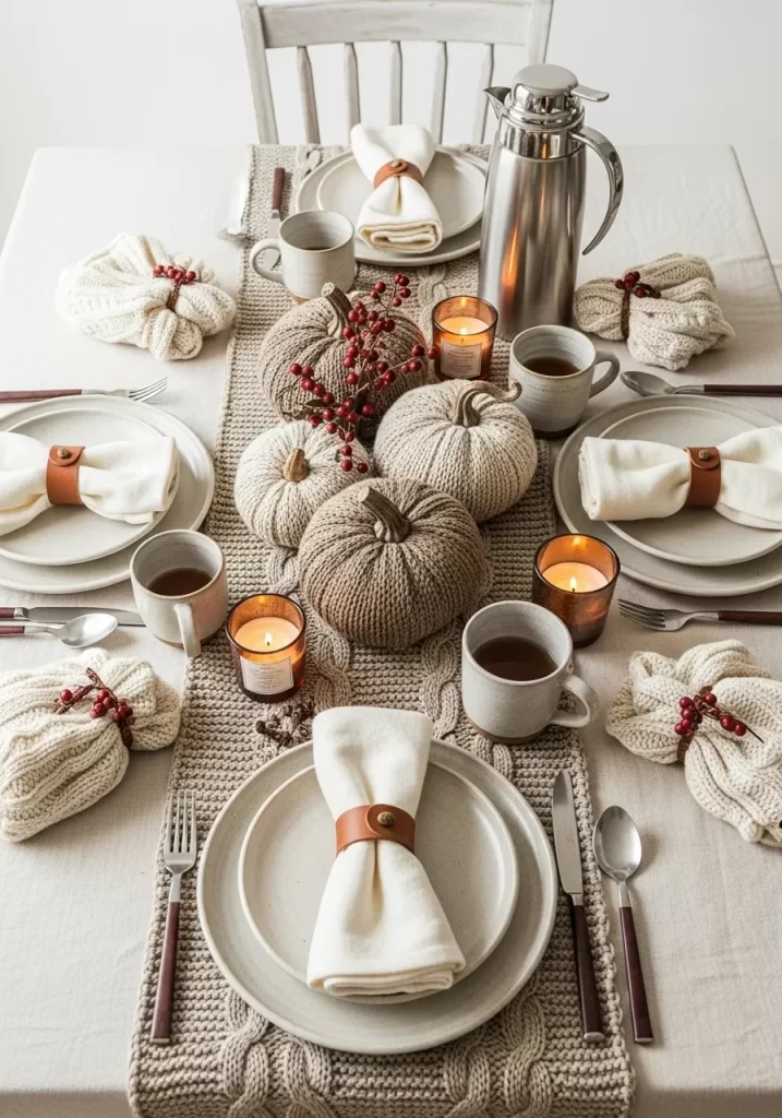 Cozy Knit Tablescape
