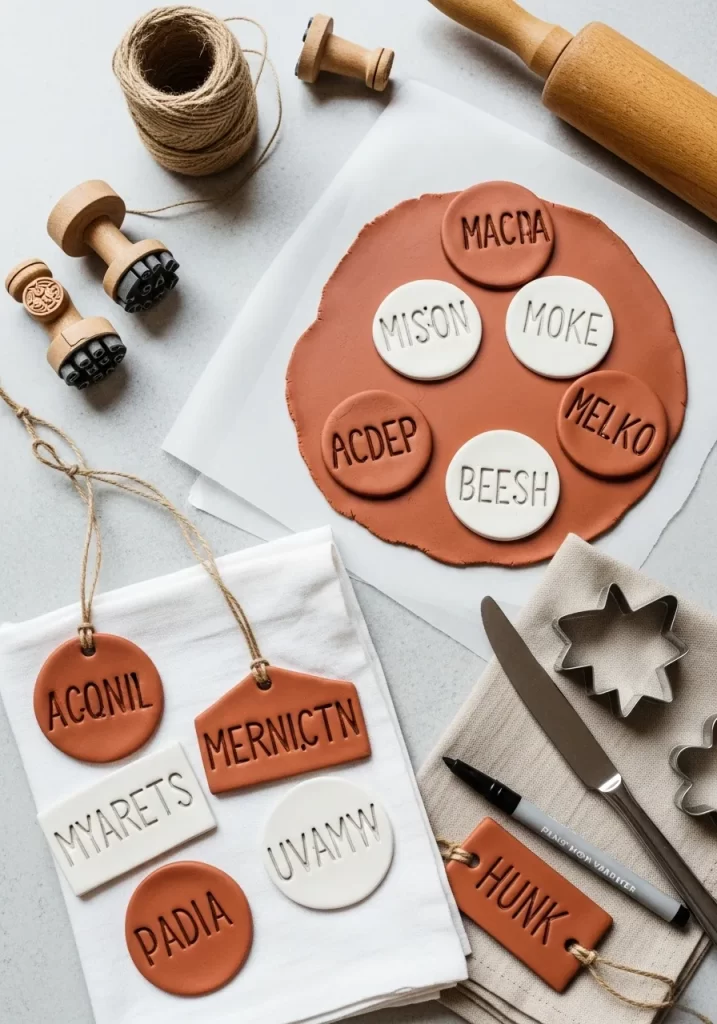 Artisanal Clay Name Tags