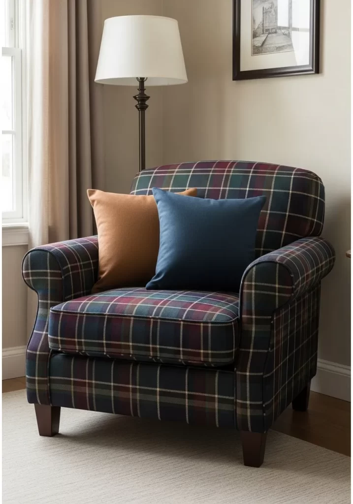 Plaid Accent Chair