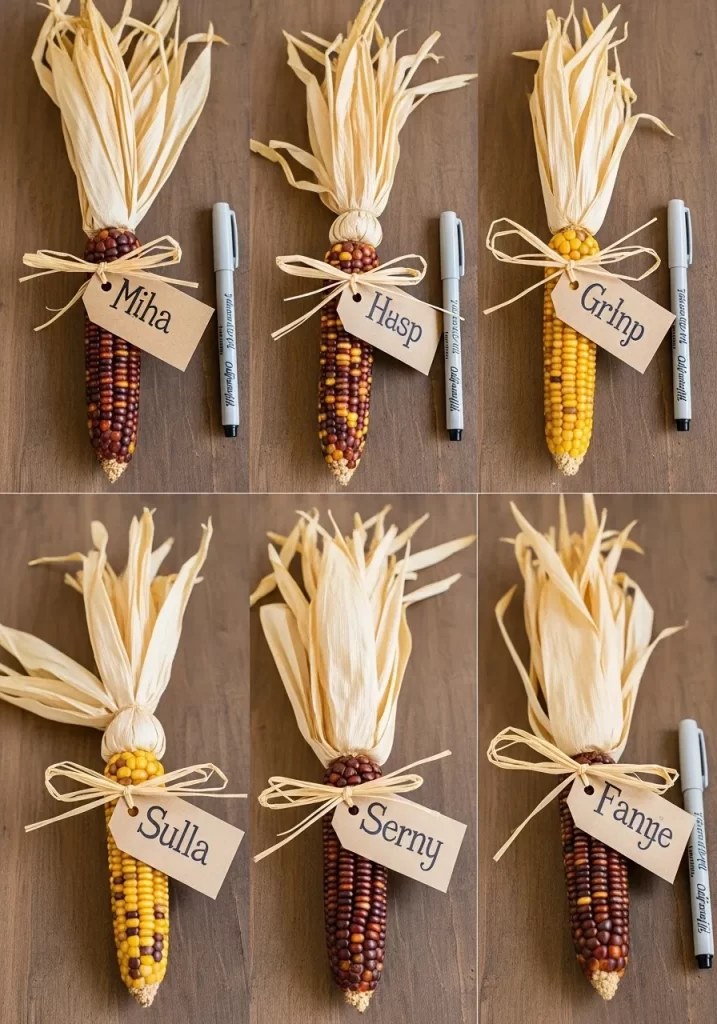 Rustic Indian Corn Place Settings