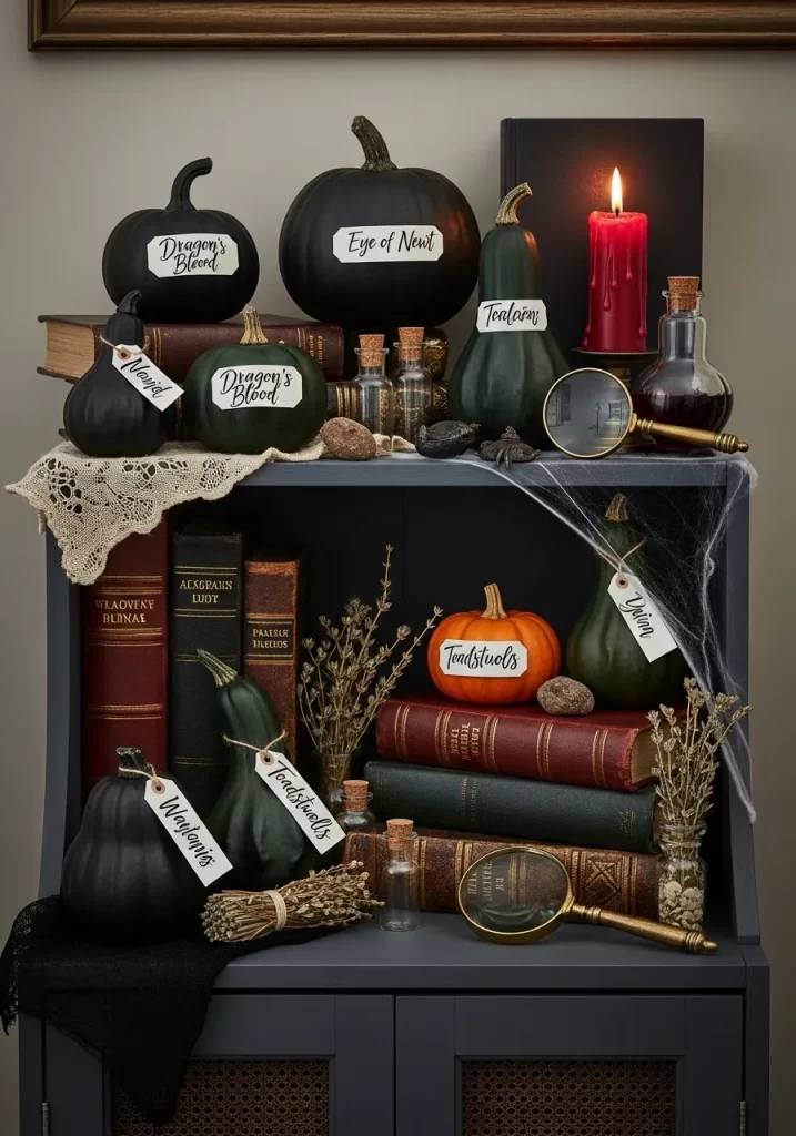 Whimsical Apothecary Shelf Display