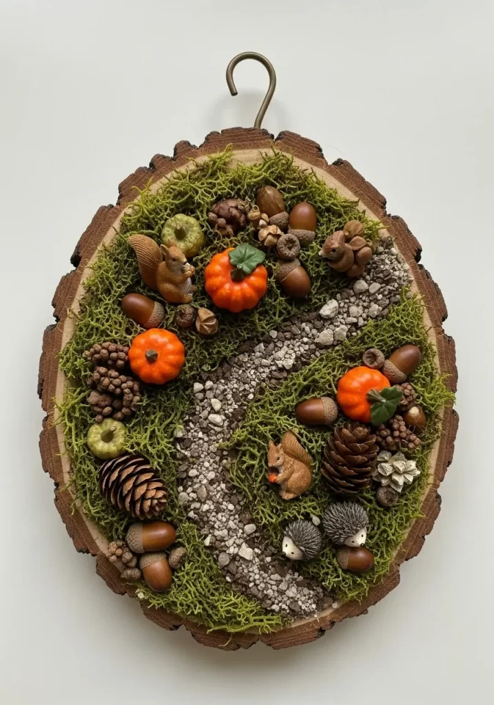 Woodland Path Wood Slice Plaque