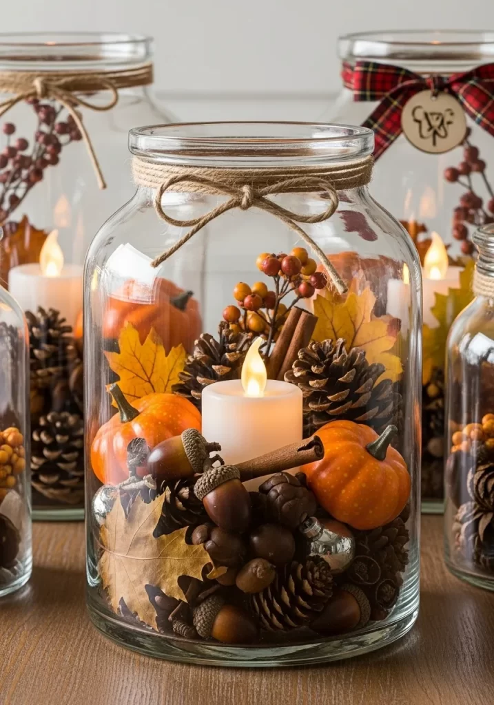 Rustic Harvest Jar Displays