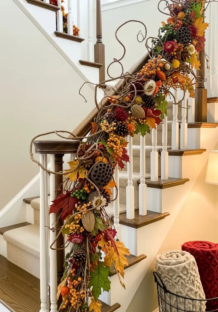 A Cascading Autumn Staircase Garland