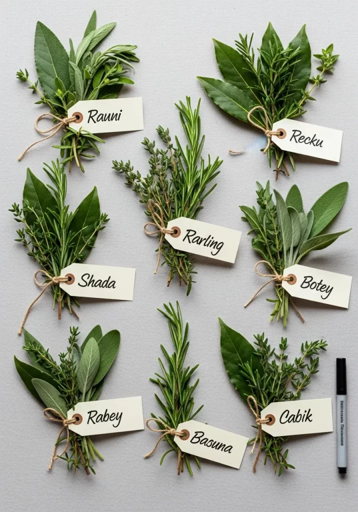 Fragrant Herb Bundle Place Cards