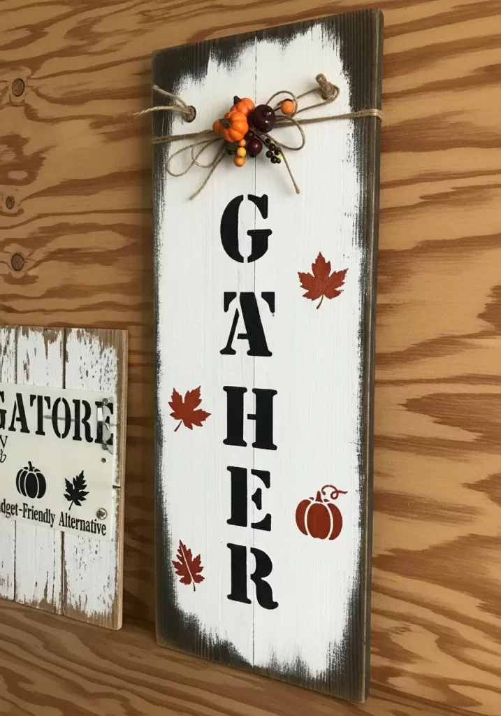 Rustic "Gather" Welcome Sign