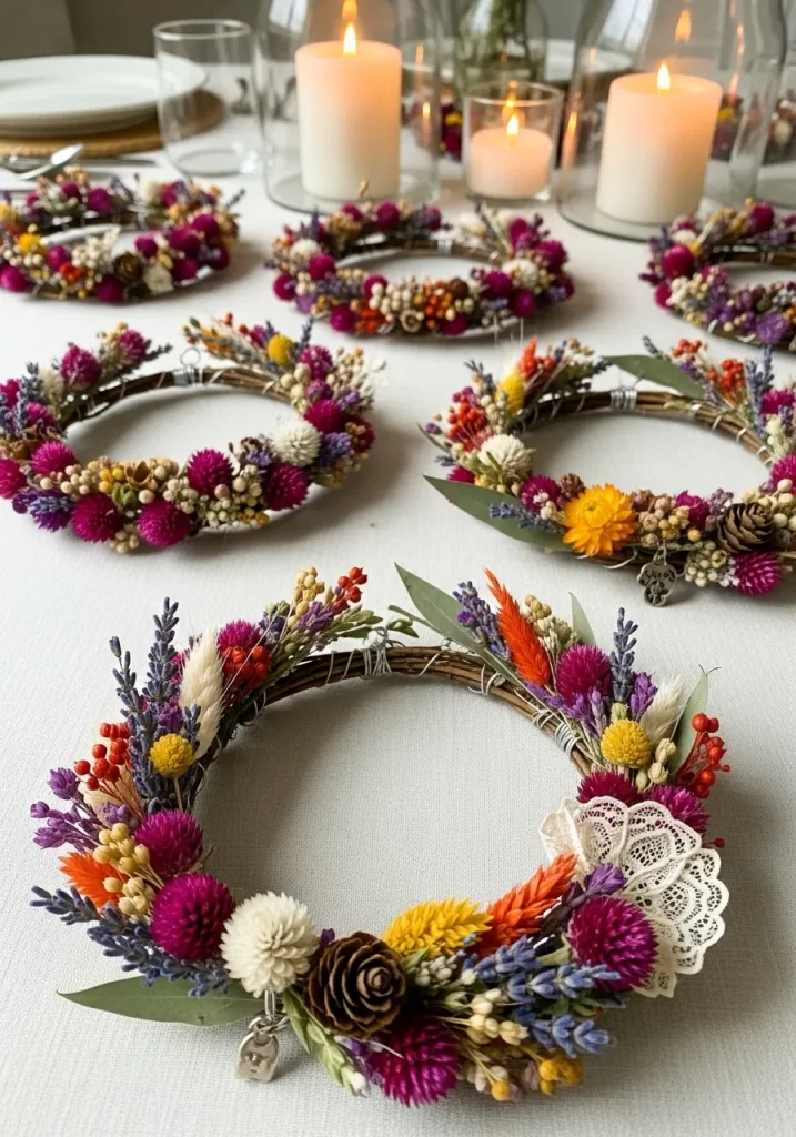 Mini Wreaths for Place Settings