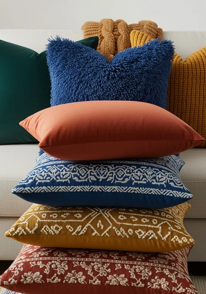 The Layered Textile Pillow Stack