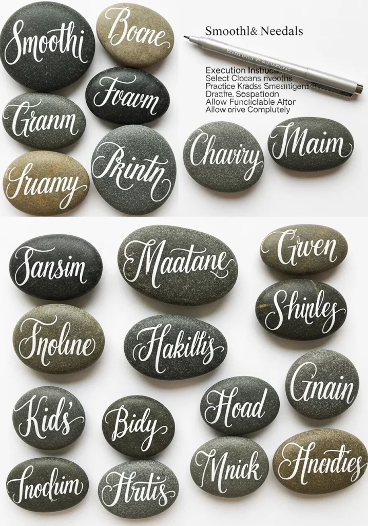 Personalized Scripted Stone Place Cards