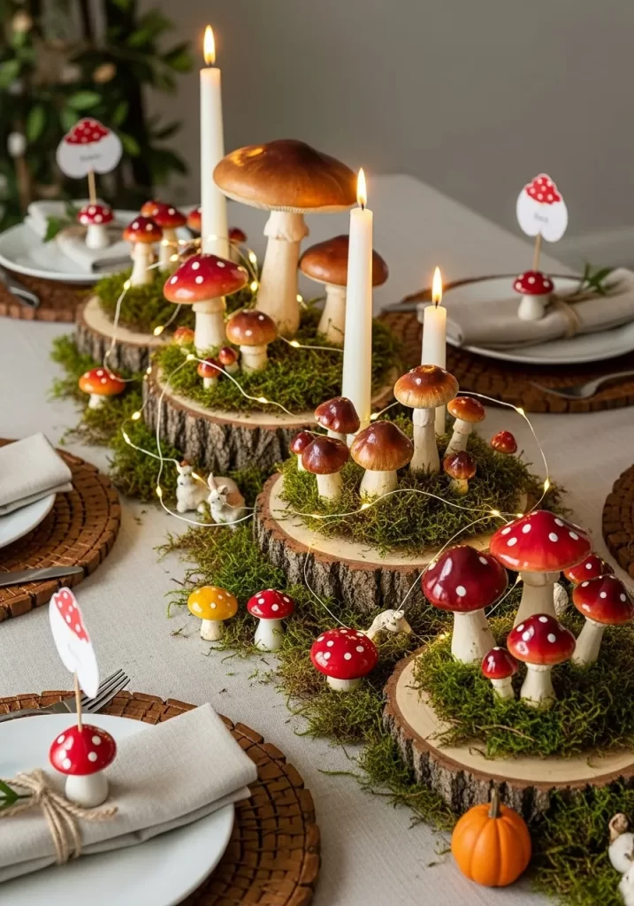 Whimsical Woodland Mushroom Path