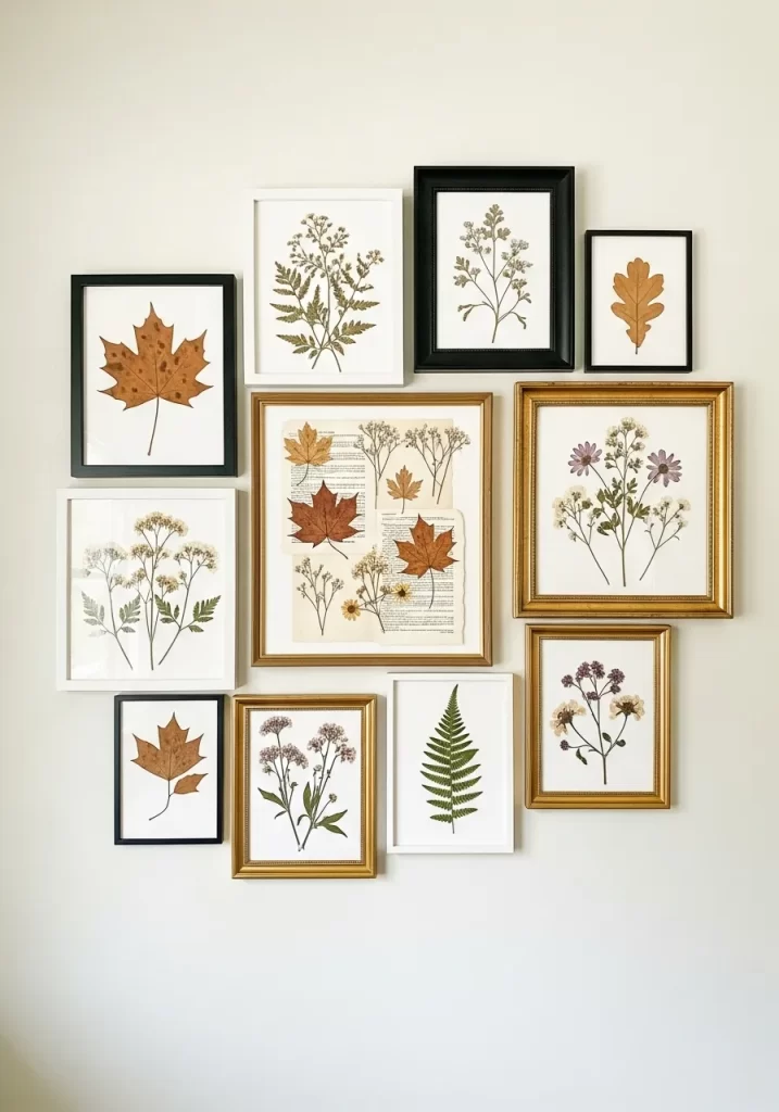 A Gallery Wall of Pressed Botanicals