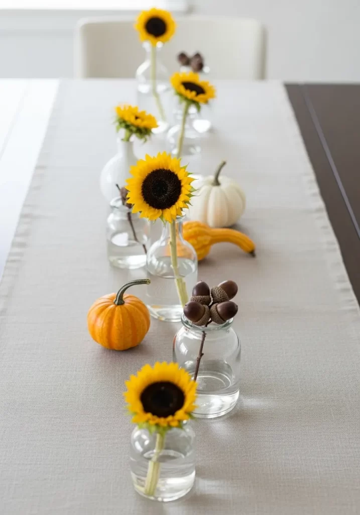 Linear Sunflower Centerpiece