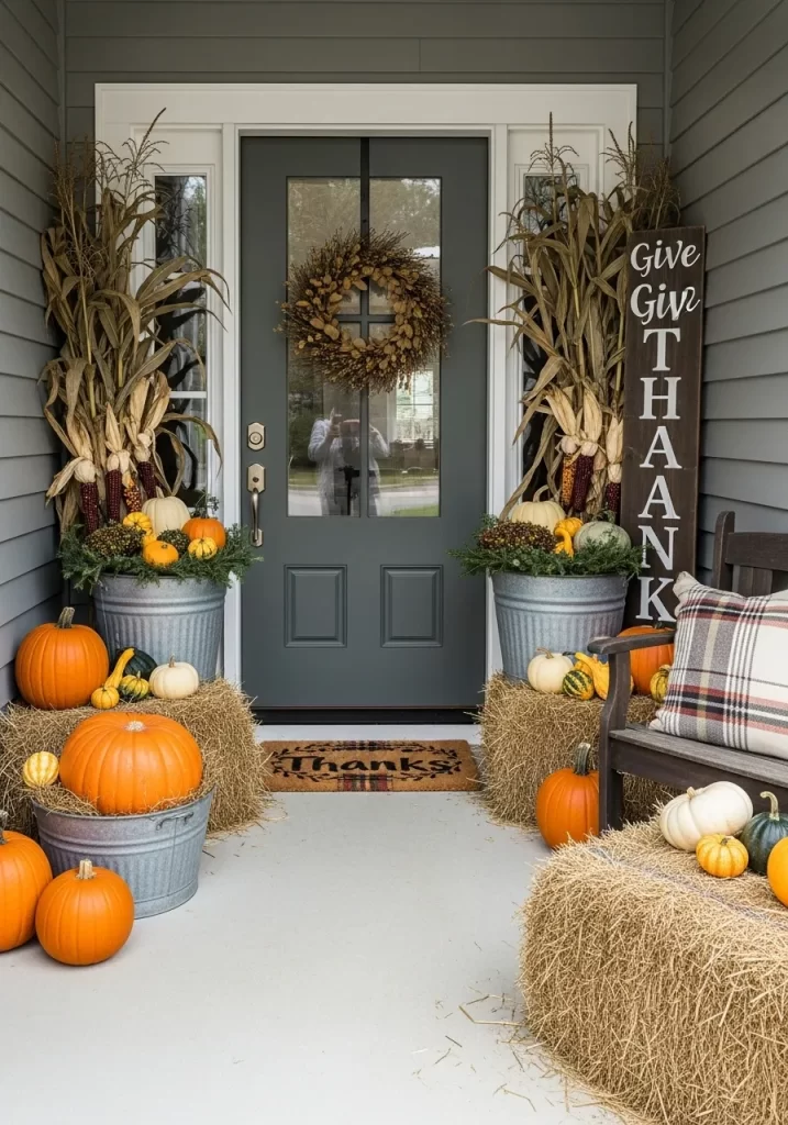 Inviting Farmhouse Front Porch