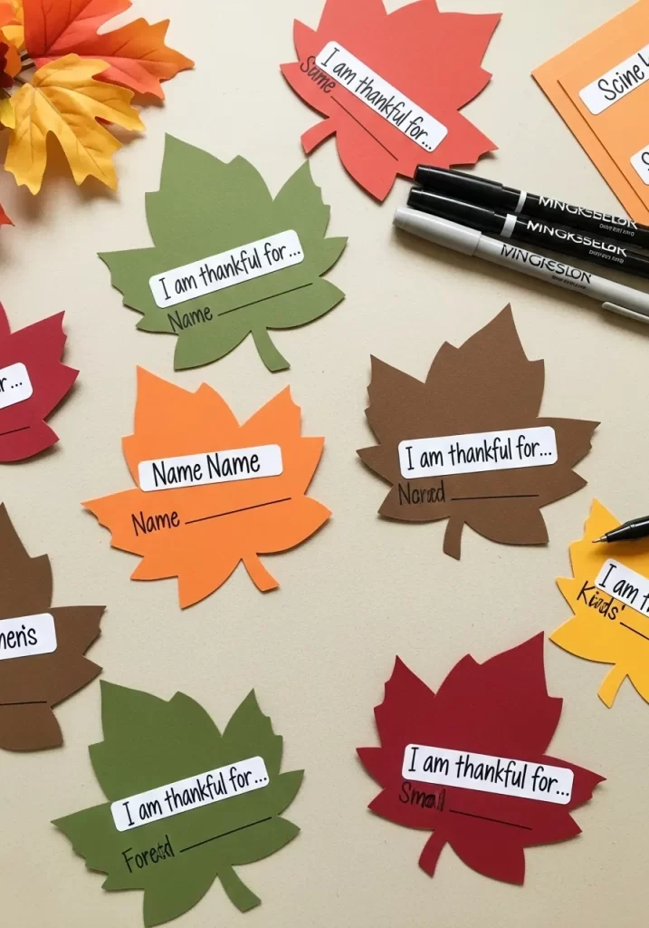Grateful Leaf Place Cards