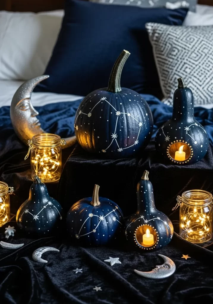 Celestial Night Sky Pumpkins