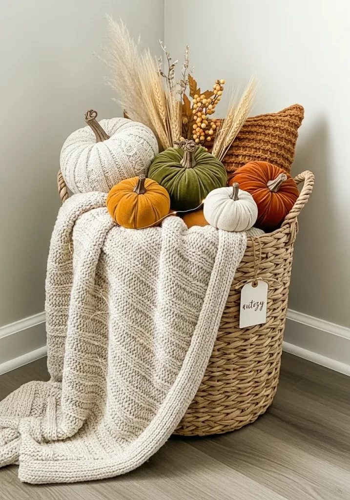 Cozy Harvest Basket Display
