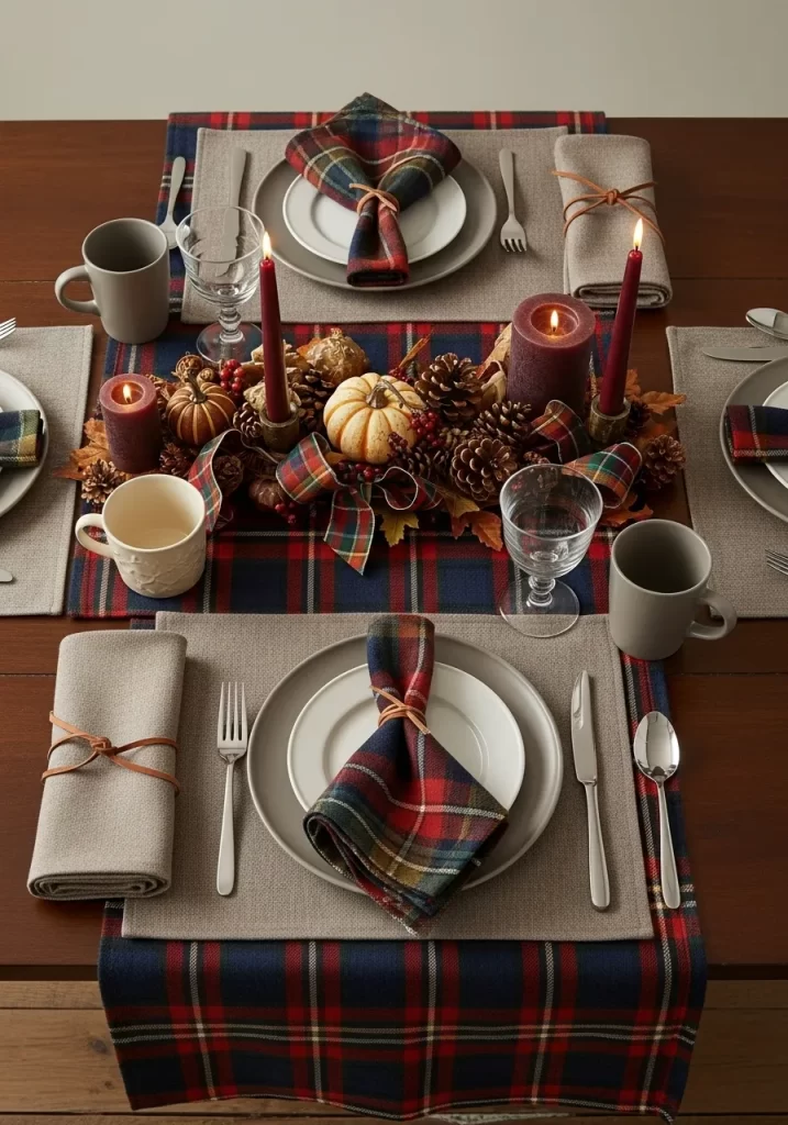 Cozy Plaid Tablescape