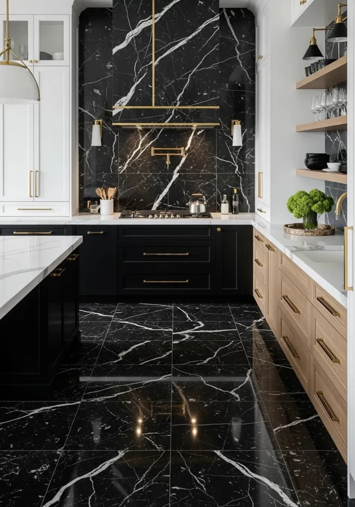 Dramatic Black Marble Aura