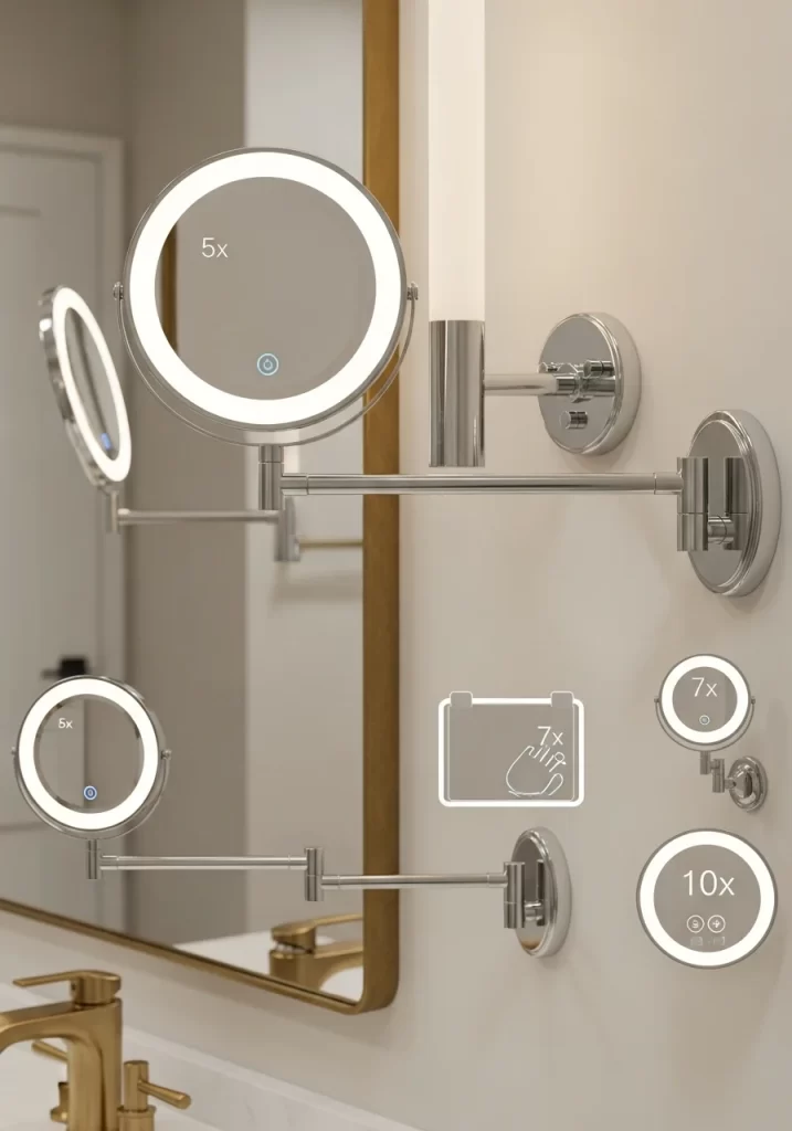 The Multi Magnification Vanity Mirrors