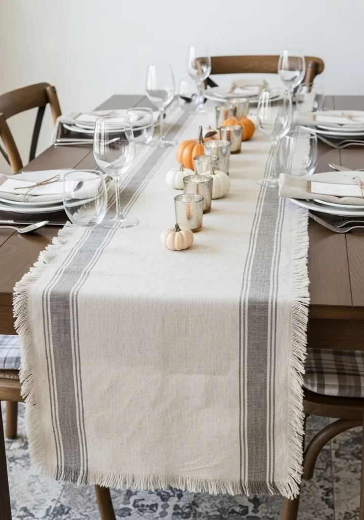 Striped Farmhouse Table Runner