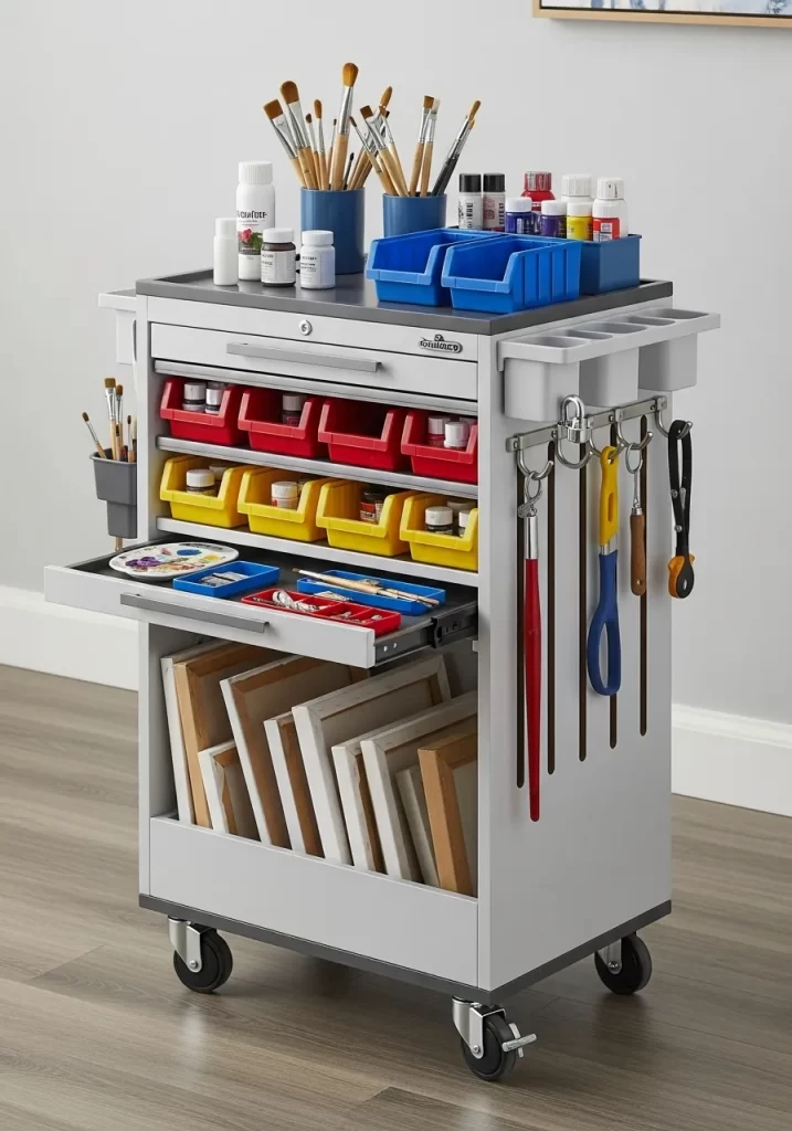 The Mobile Art Studio Cart
