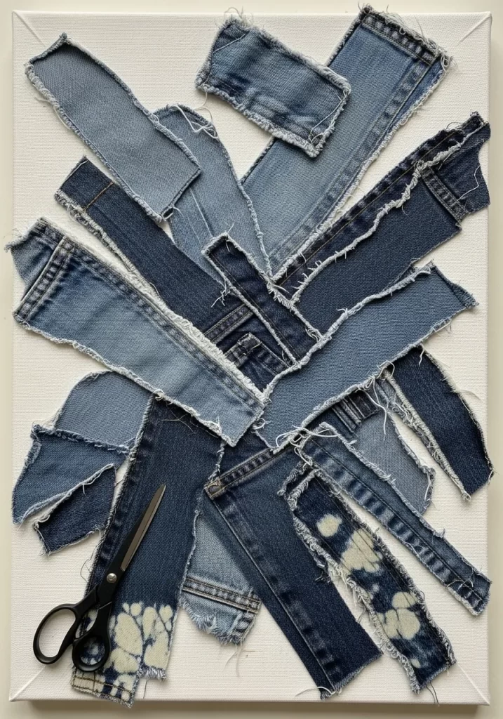 Repurposed Denim Collage