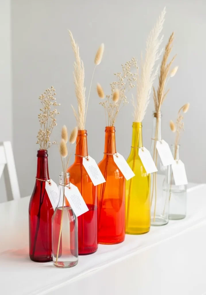 Sunset Hues Bottle Vases