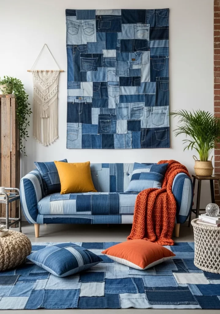 Upcycled Denim Decor