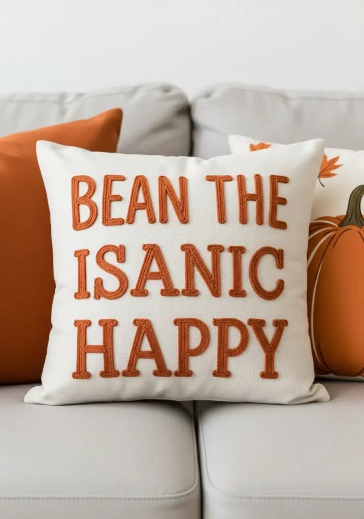 Cheerful Slogan Throw Pillow