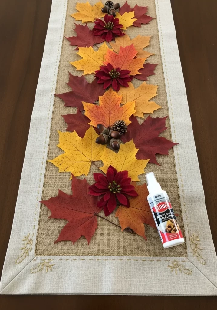 Layered Autumn Leaf Table Runner