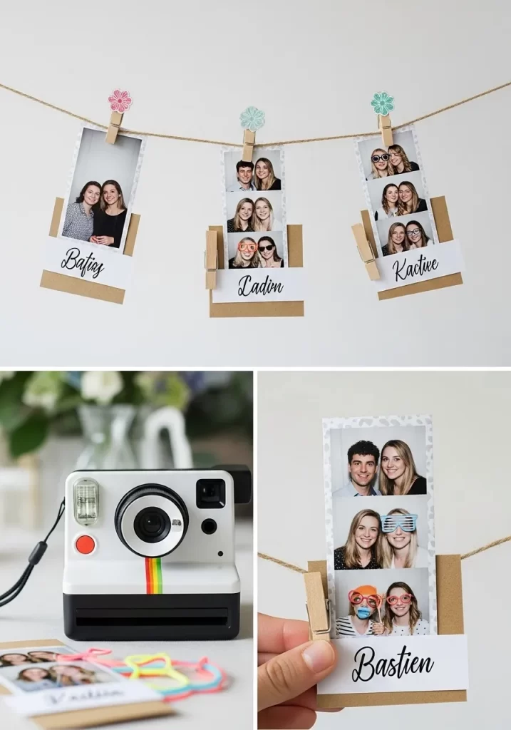 Nostalgic Photo Strip Place Cards