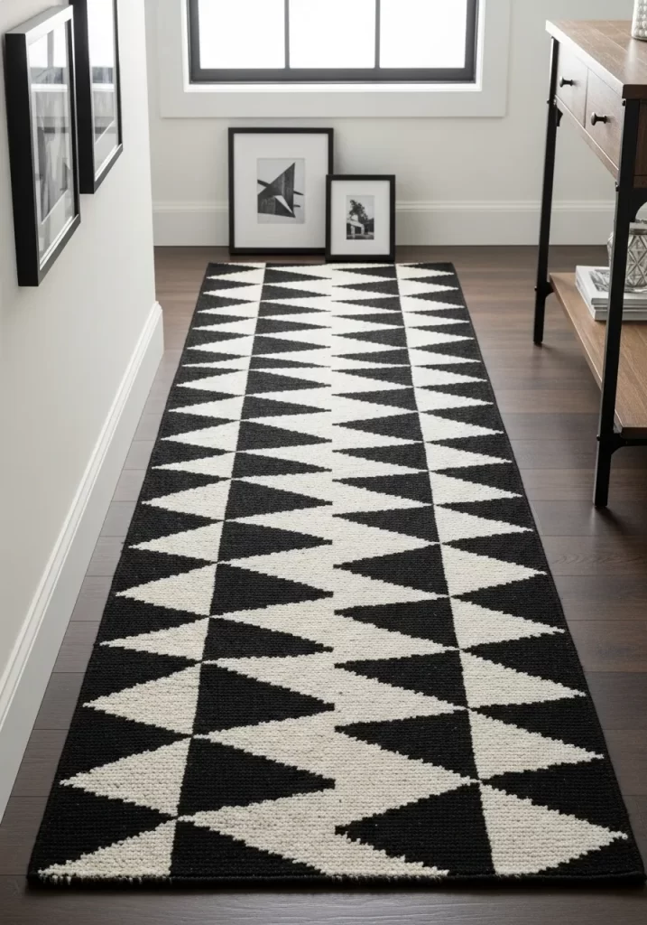 The Bold Geometric Hallway Runner