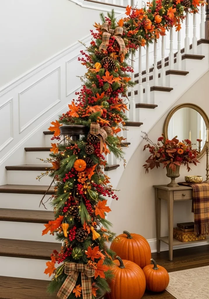 The Abundant Autumn Staircase Garland