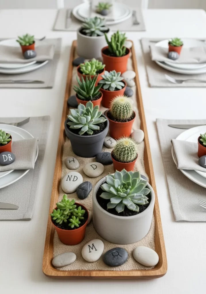 Succulent Garden & Personalized Stones